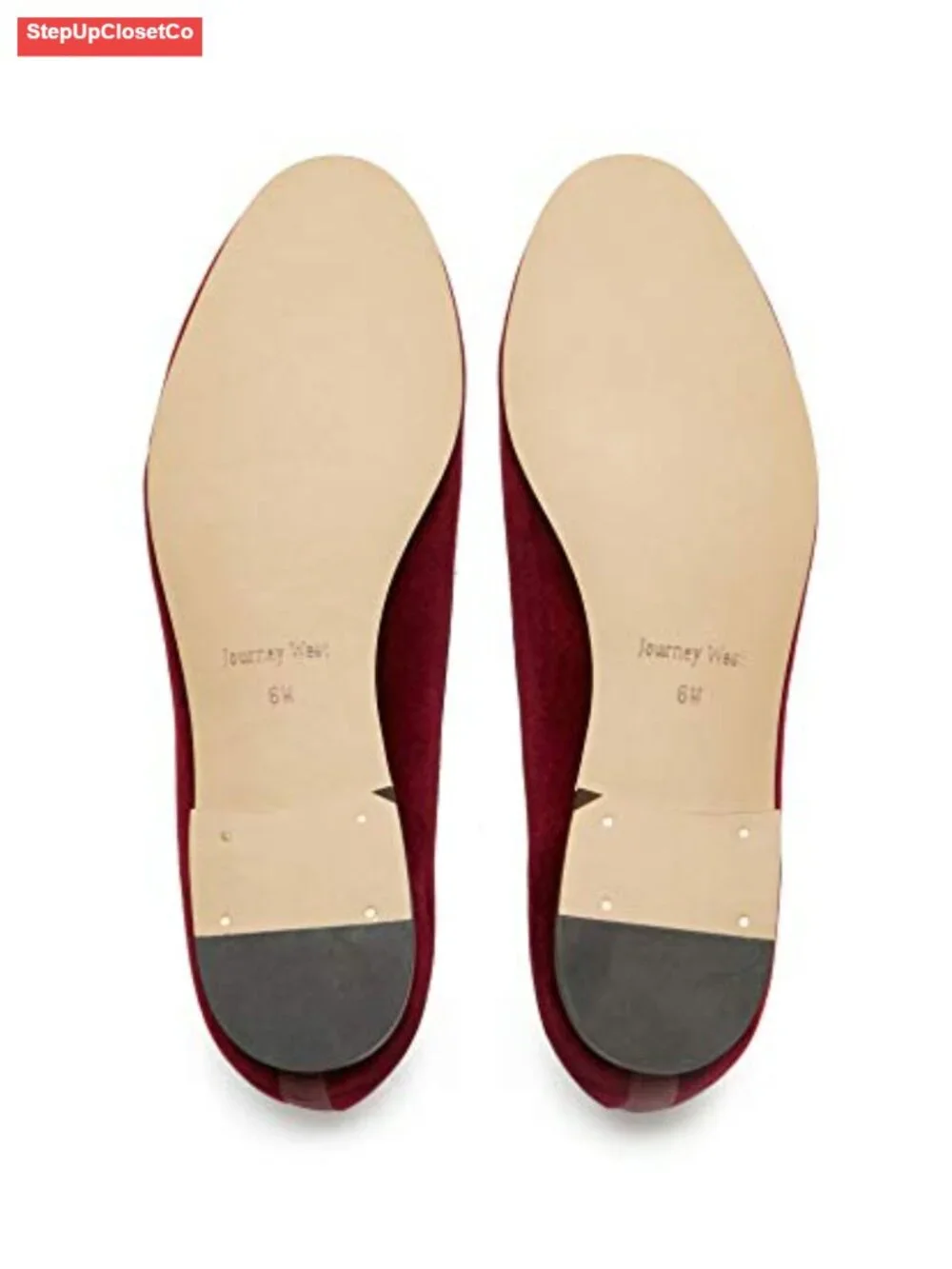 Women's Velvet Loafer Flats with Embroidery, Goat Leather Insole